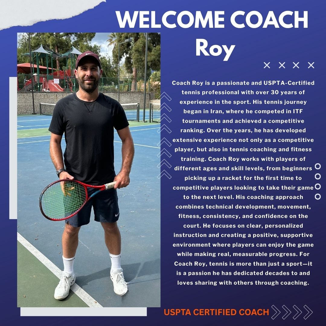 Roy, tennis coach at HT Tennis Academy in Burbank, CA